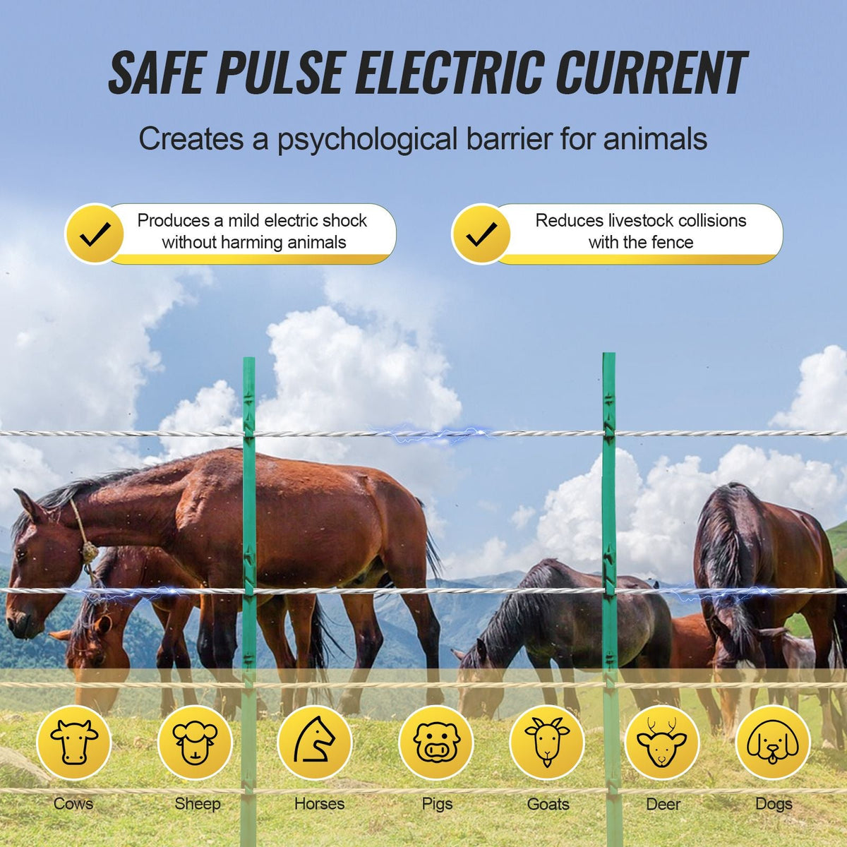 Electric Fence Wire, 656Ft 200M Portable Polywire, 1/4" Diameter 6 Stainless Steel Strands for Reliable Conductivity and UV, Rust Resistance, Fencing Rope Line for Horse, Cattle, Livestock