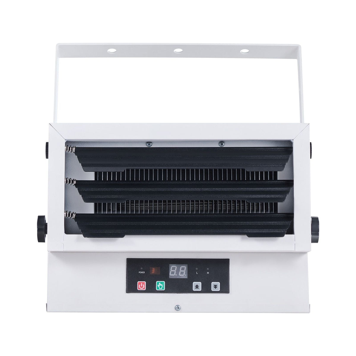 Electric Garage Heater, 5000-Watt (2500/5000W) Ceiling Mounted Shop Heater, With Remote Control & Overheat Protection & Low Noise Cross-flow, Commercial for Indoor Workshop Warehouse,240V White