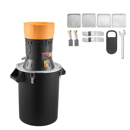 Electric Grain Mill Grinder, 600W High Power Commercial Spice Grinder, 14 Gal Pulverizer Powder Machine with Galvanized Sharp Blades, for Dry Grains, Spices, Cereals, Coffee, Corn & Pepper