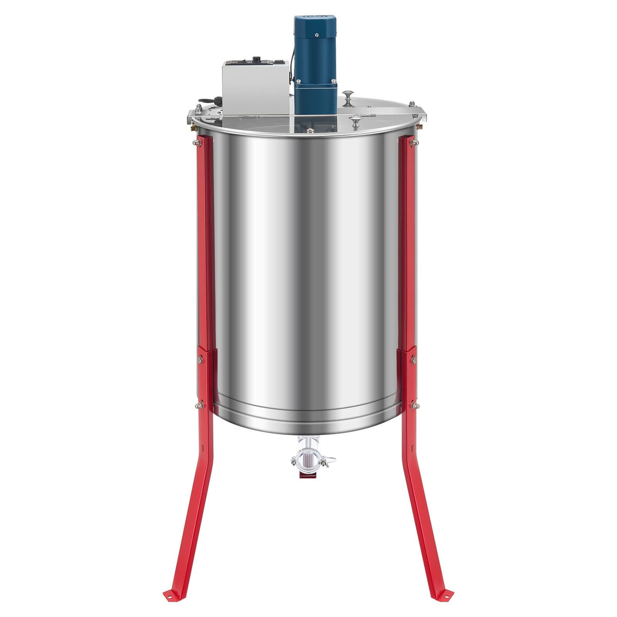 Electric Honey Extractor, 6 Frame Honey Spinner with Transparent Lid, 140W Stainless Steel Honeycomb Drum Spinner, Height Adjustable, Honeycomb Extraction Equipment for Beekeeping
