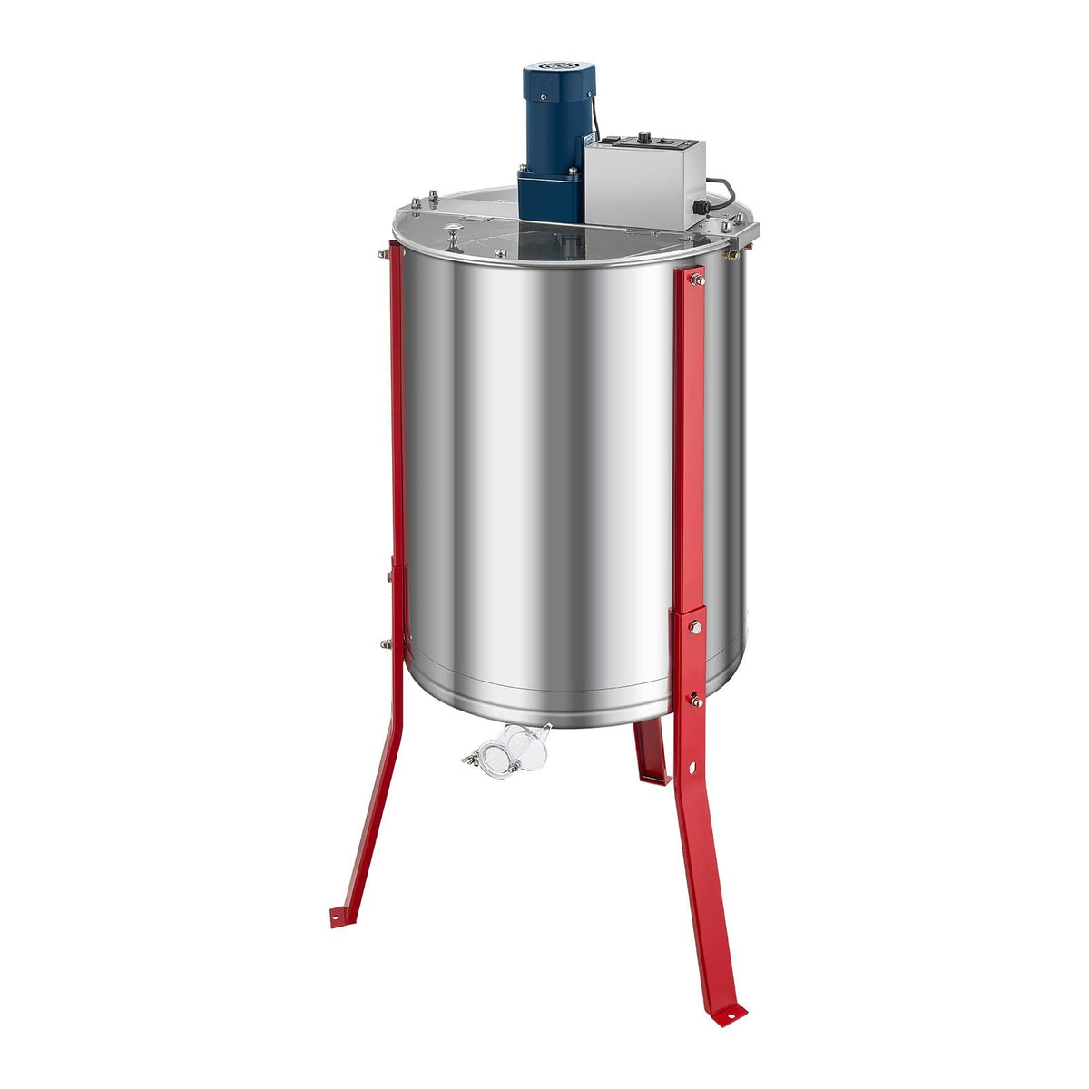Electric Honey Extractor, 6 Frame Honey Spinner with Transparent Lid, 140W Stainless Steel Honeycomb Drum Spinner, Height Adjustable, Honeycomb Extraction Equipment for Beekeeping