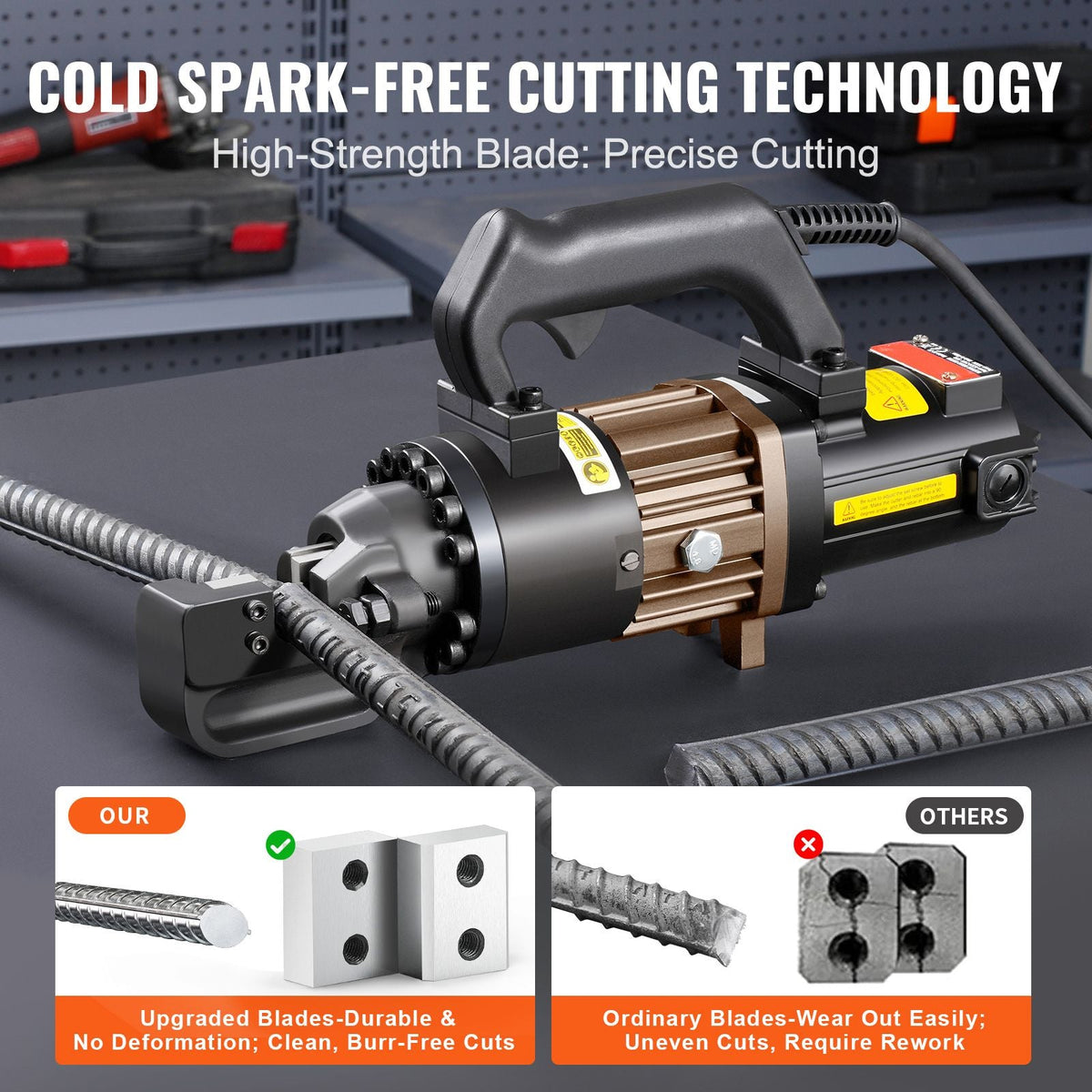 Electric Hydraulic Rebar Cutter, 1000W Portable Rebar Cutter, Cutting up to 3/4 Inch #6 4-20mm Rebar within 2.5 Seconds, High Power Steel Rebar Cutter with Oil Can Rich Accessories,Black RC-20