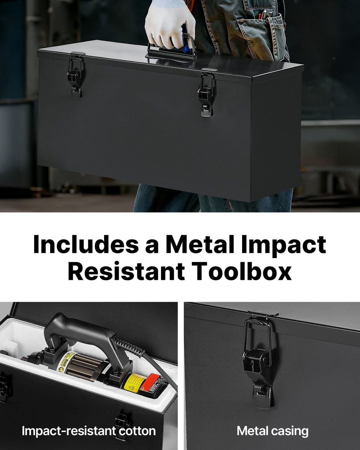 Electric Hydraulic Rebar Cutter, 1000W Portable Rebar Cutter, Cutting up to 5/8 Inch (4-16mm) #5 Rebar within 2 Seconds, High Power Steel Rebar Cutter with Oil Can Rich Accessories,Black RC-16