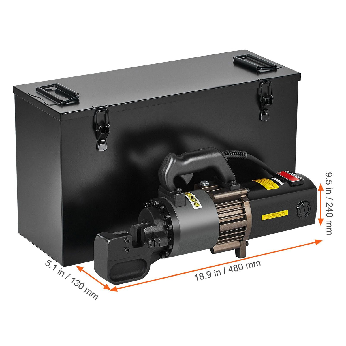 Electric Hydraulic Rebar Cutter, 2000W Portable Rebar Cutter, Cutting up to 1 Inch #8 4-25mm Rebar within 3.5 Seconds, High Power Steel Rebar Cutter with Oil Can Rich Accessories,Black RC-25