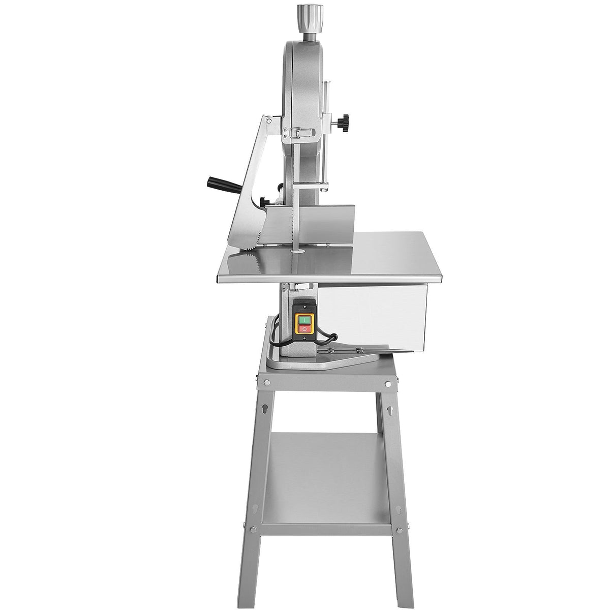 Electric Meat Saw, 1800W Stainless Vertical Cutter, 19.1"x15" Workbench, 7.09" Cutting Thickness, Includes 5 Blades for Slicing Frozen Meat, Pork, Beef, and Ribs