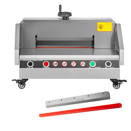 Electric Paper Cutter, 13" /330.2mm Cutting Width, 1.57"/40mm Cutting Thickness, Desktop Paper Cutting Machine with Button Control, Electric Paper Trimmer for Office, School, Printing Plant