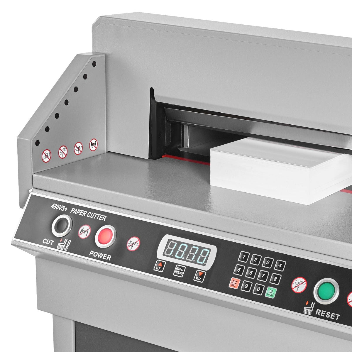 Electric Paper Cutter, Heavy Duty Metal Paper Cutter Machine, 18.9 inch Cutting Width, 1.97 inch Cutting Thickness, Electric Hydraulic Guillotine Trimmer with Infrared Function & Spare Blade