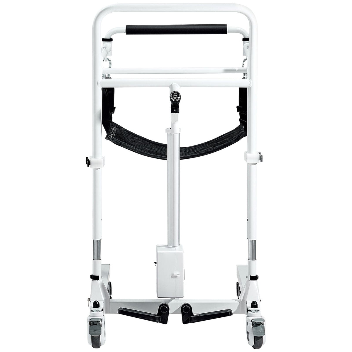 Electric Patient Lift Transfer Chair, Quick-Folding Patient Lift Wheelchair with Adjustable Height, Bedside Commode Toilet Chair with Wheels & 2 Seat Cushion for Senior Disabled, 220LBS Capacity