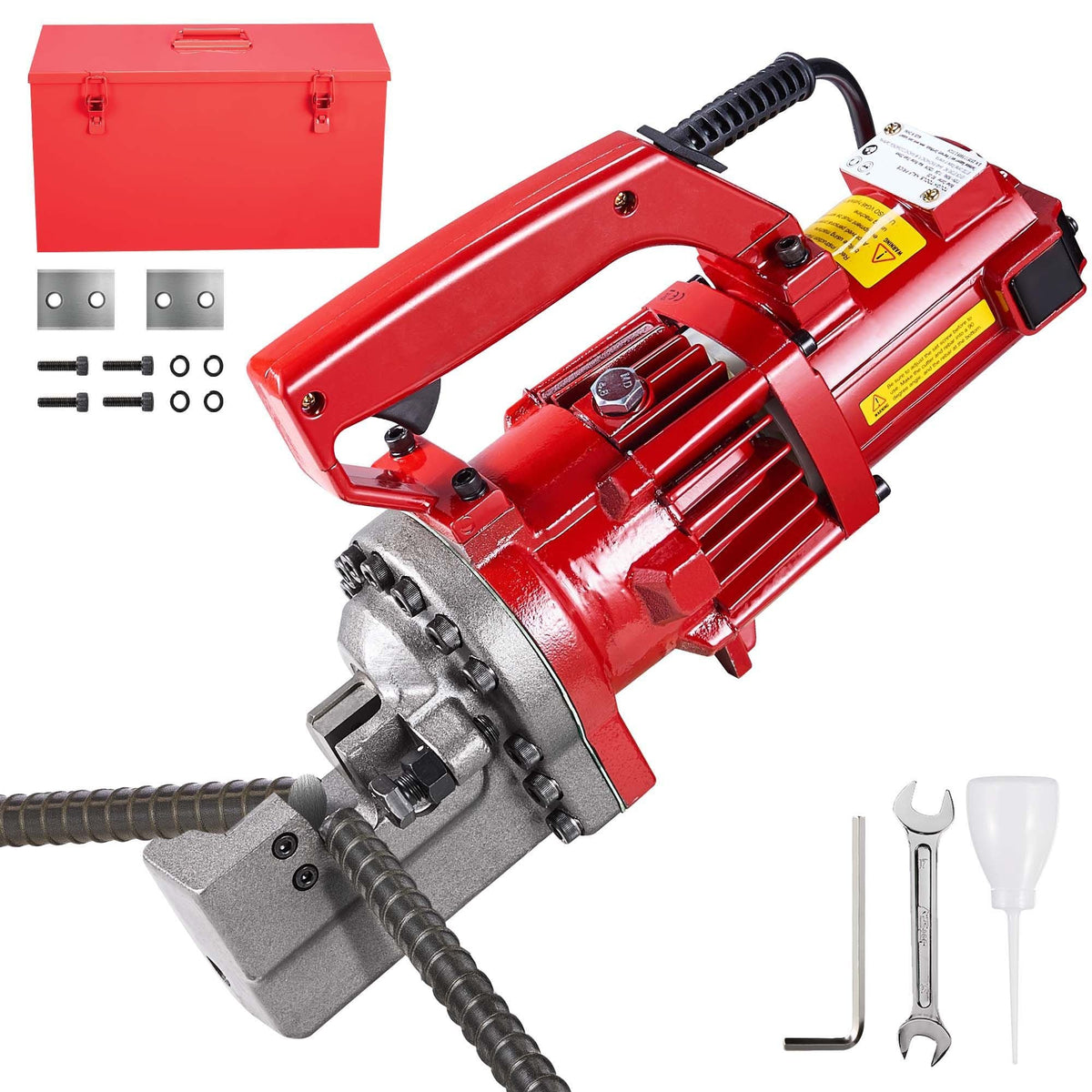 Electric Rebar Cutter, 1250W Portable Electric Hydraulic Rebar Cutter, Cutting up to 3/4 Inch #6 4-20mm Rebar within 4 Seconds,110V,with Easy to Carry Stainless Box