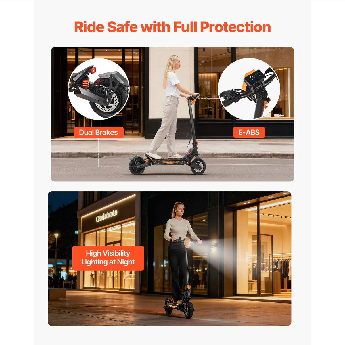 Electric Scooter, 500W Motor, 10-Inch Tires, 24 MPH Top Speed, 25 Miles Range, Folding E-Scooter for Adults with Dual Braking, Dual Suspension & App, Max Load 330 lbs, Foldable for Commuting