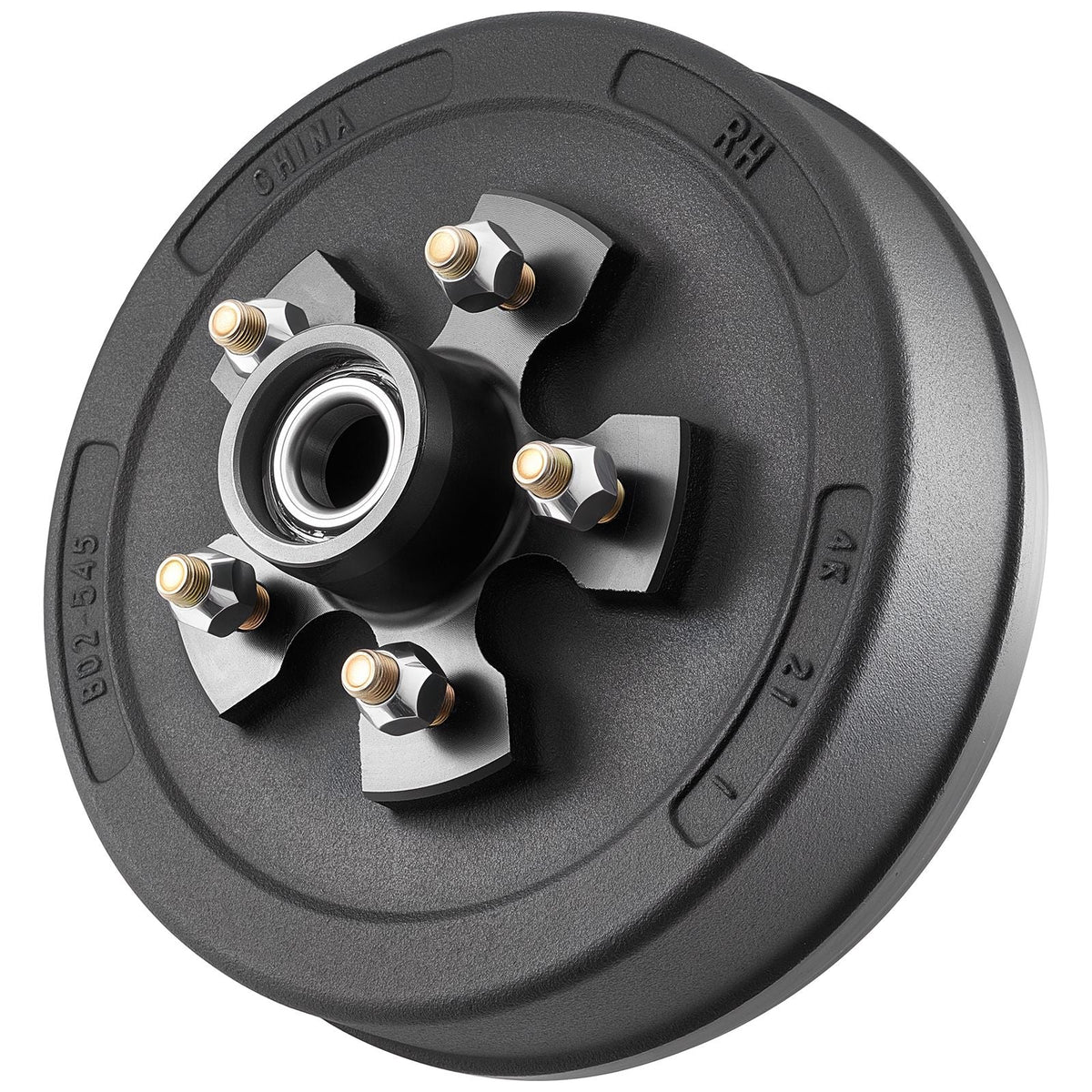 Electric Trailer Brake Assembly, 10 x 2-1/4 Inch, 2 Pairs Self-Adjusting Electric Brakes Kit for 3500 lbs Trailer Axle, Backing Plates for Braking System Part Replacement, Fit for Trailers, RVs