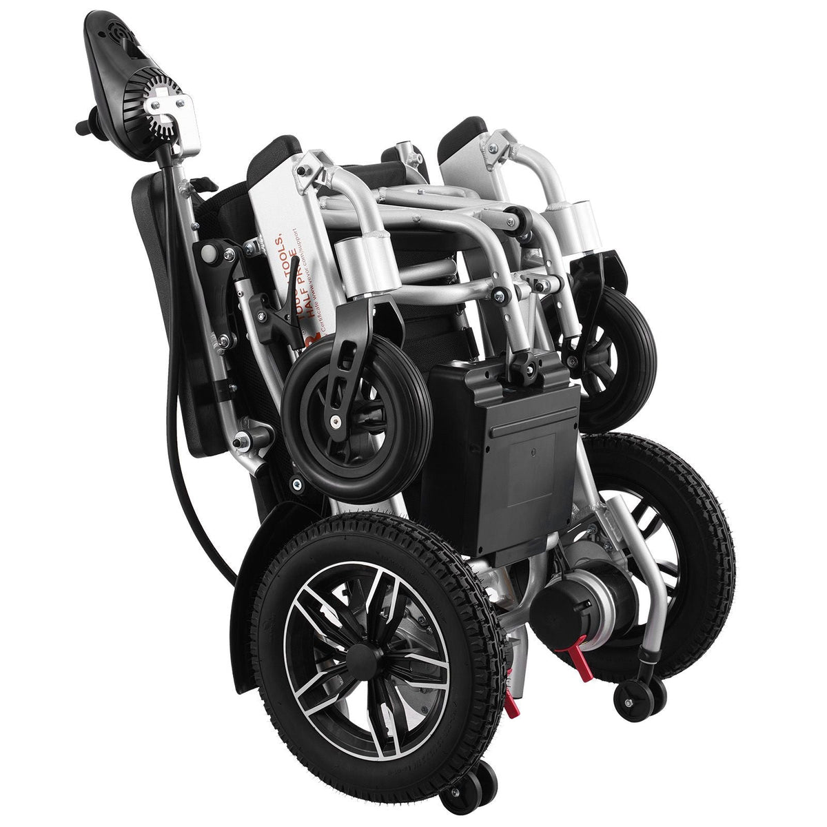 Electric Wheelchair for Adults Seniors, 300 lbs Weight Capacity, 17.7 in Width Lightweight Foldable Motorized Power Wheelchairs, Long Range All Terrain Aluminum Alloy Chair, Adjustable Backrest