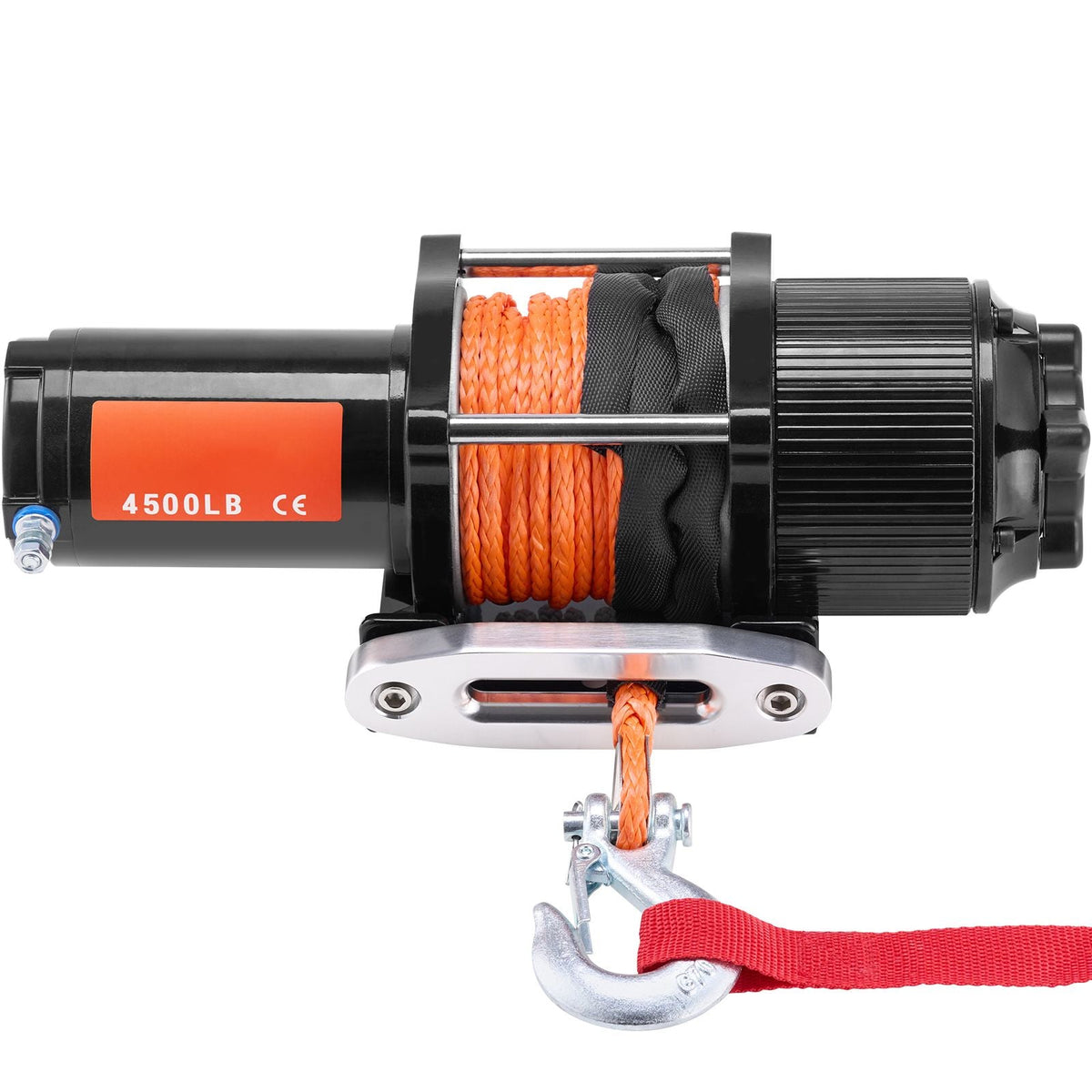Electric Winch, 4500 lb Line Pull Capacity, 12V DC ATV/UTV Winch with Φ1/4 in x 39 ft 12 Strands Synthetic Rope Aluminum Fairlead Wireless & Wired Remote Control, IP55 Waterproof for UTV ATV