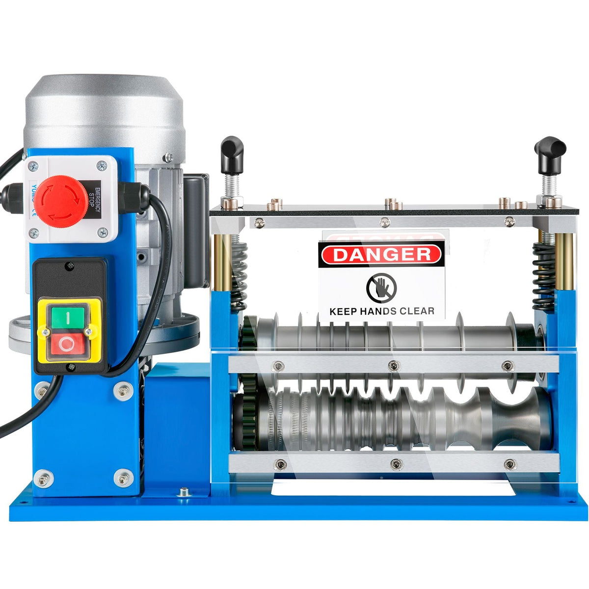 Electric Wire Stripping Machine, 370W 0.06 inch -1.5 inch Automatic Motorized Cable Stripper with 75 ft/min Speed, 11 Channels 10 Blades Strip Machinery, Scrap Handling Tool for Recycling Copper