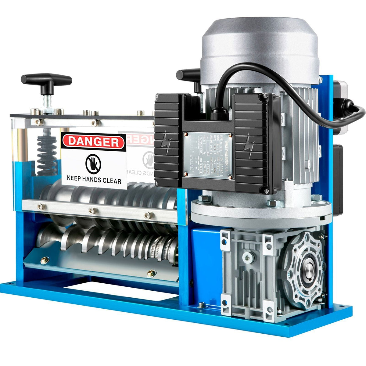 Electric Wire Stripping Machine, 370W 0.06 inch -1.5 inch Automatic Motorized Cable Stripper with 75 ft/min Speed, 11 Channels 10 Blades Strip Machinery, Scrap Handling Tool for Recycling Copper