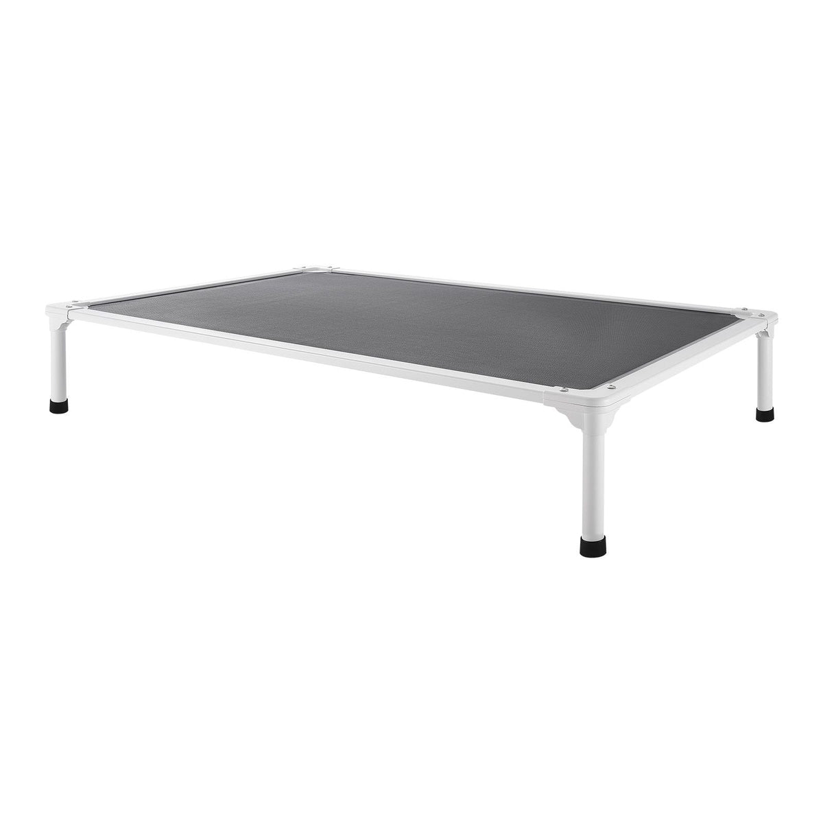 Elevated Dog Bed for Large Dogs, Portable Raised Dog Cot with Aluminum Tube Metal Frame and Breathable Textilene Mesh, Indoor & Outdoor Pet Cooling Raised Hammock Bed, XL, Gray