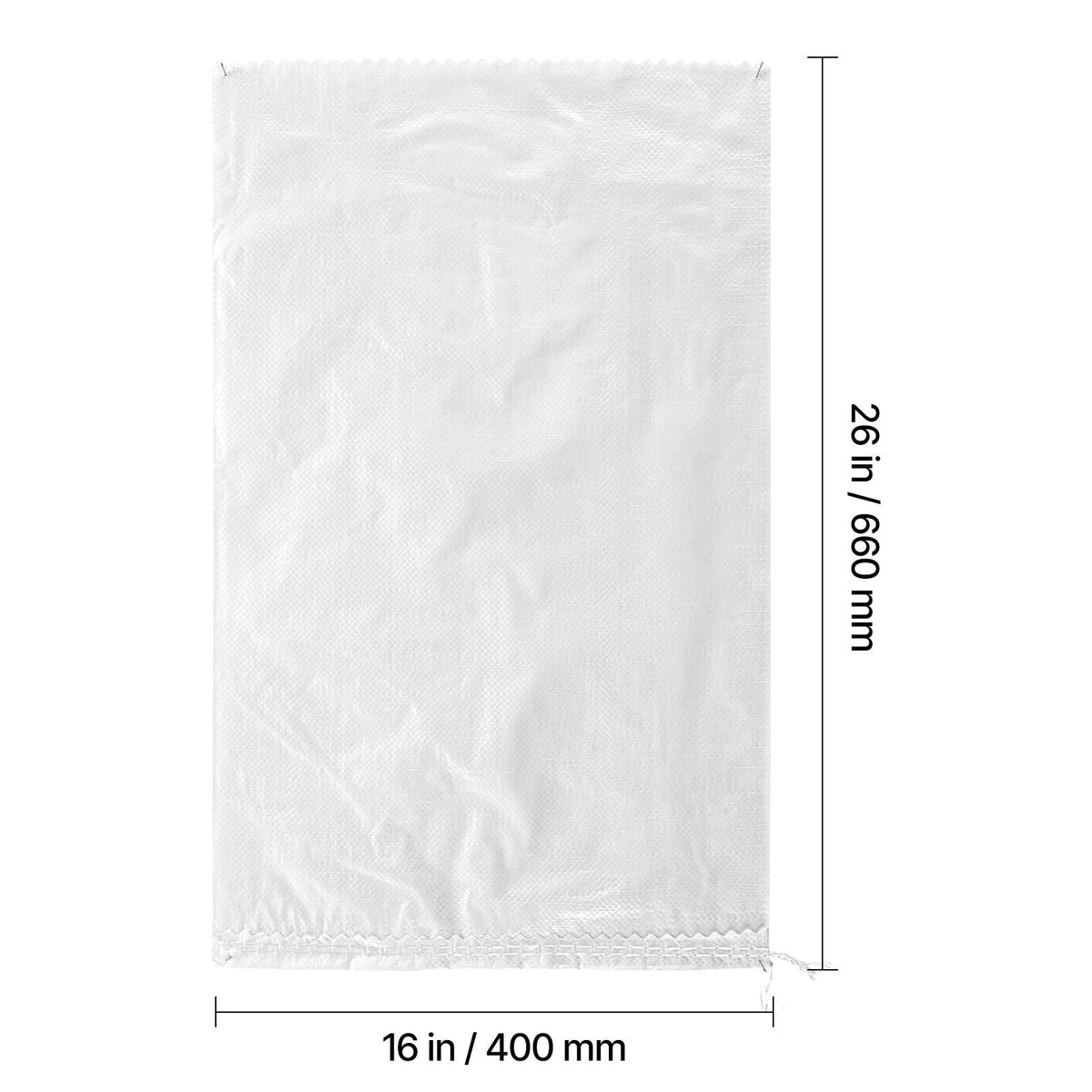 Empty Sandbags, 200 Packs 16 x 26 in, Heavy Duty Sand Bags Sacks with Ties, 50lb Capacity Woven Polypropylene Sandbags, Tear-Resistant & UV-Resistant Sand Bags for Flood Protection Barrier