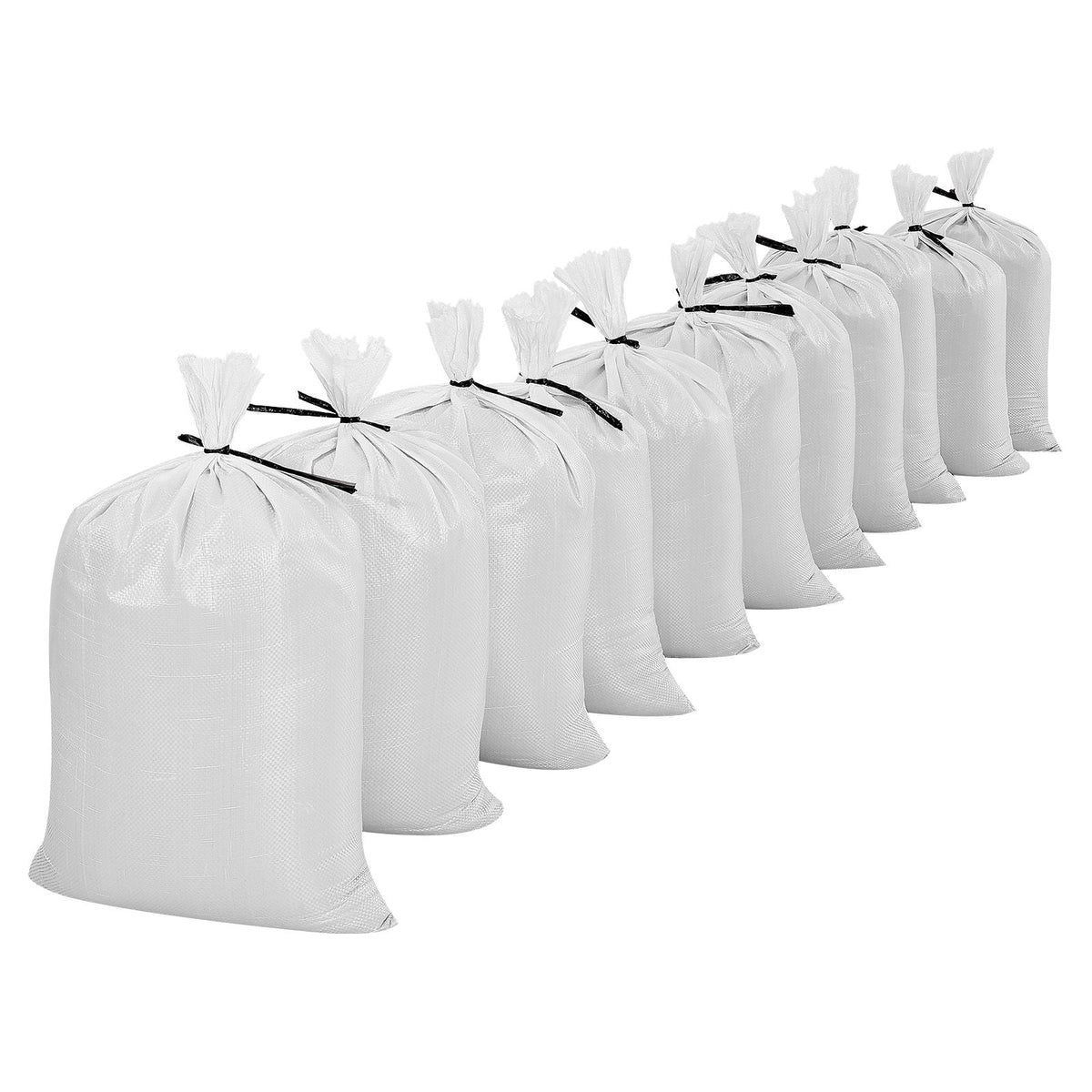 Empty Sandbags, 500 Packs 16 x 26 in, Heavy Duty Sand Bags Sacks with Ties, 50lb Capacity Woven Polypropylene Sandbags, Tear-Resistant & UV-Resistant Sand Bags for Flood Protection Barrier