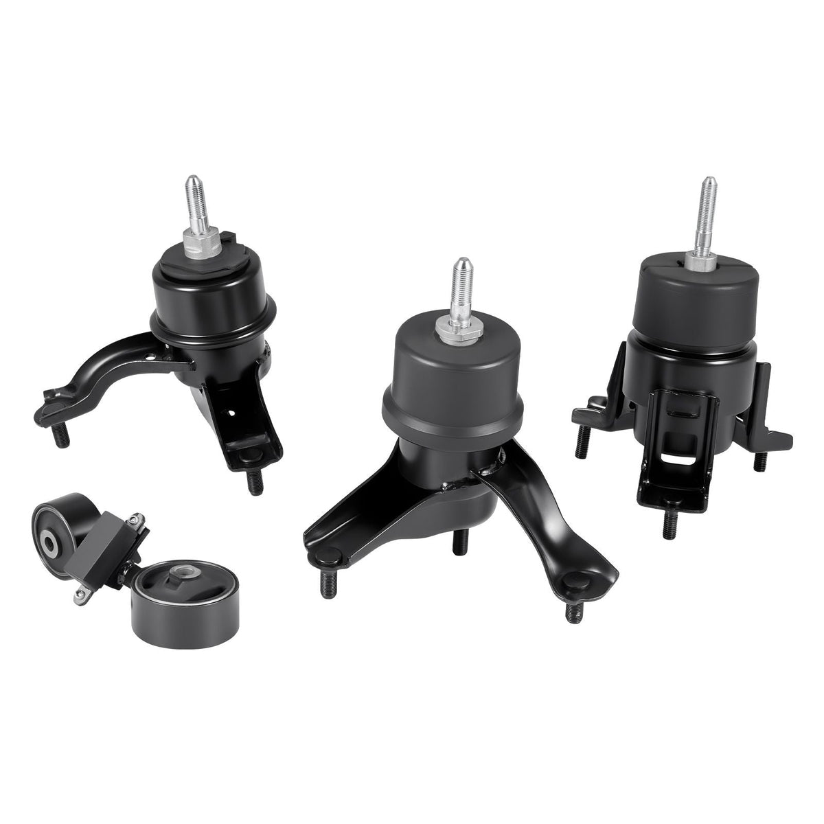 Engine and Transmission Motor Mount Kit Replacement, Set of 4, Compatible with 2007–2011 Toyota Camry 2.4L L4, Replace OE# A62009, A4207, A4211, A4274, Secure Support