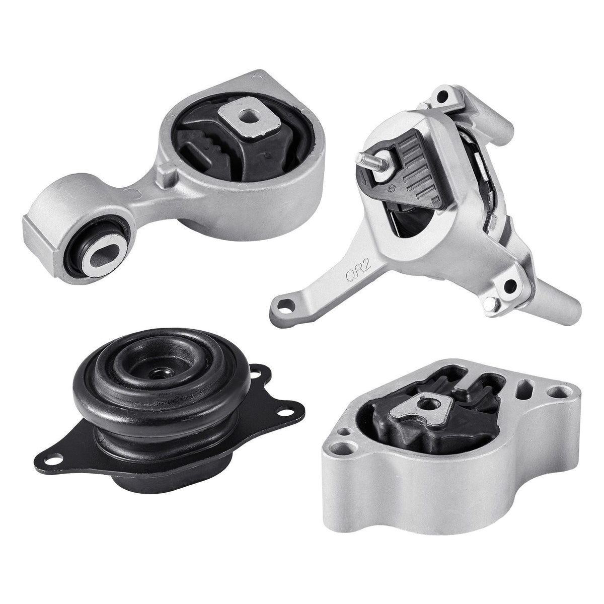 Engine and Transmission Motor Mount Kit Replacement, Set of 4, Compatible with 2007–2017 Nissan Altima 2.5L L4, Replace OE# A4350, A4353, A4340, A4339, Secure Support