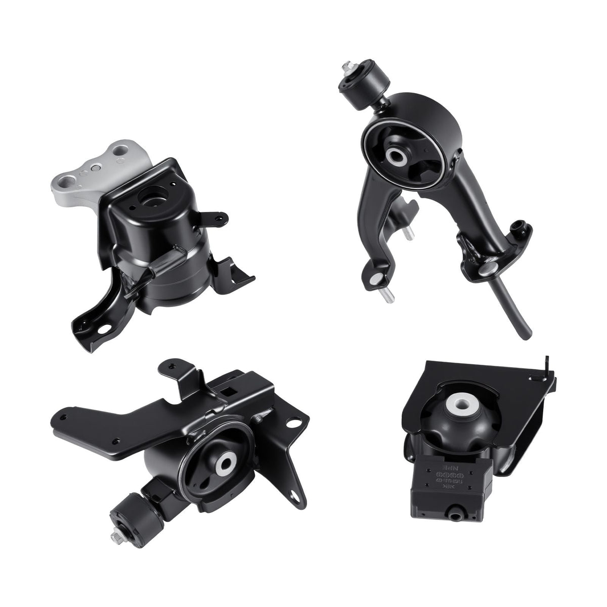 Engine and Transmission Motor Mount Kit Replacement, Set of 4, Compatible with 2009–2013 Toyota Corolla 1.8L L4, Replace OE# A62015, A62039, A62027, A62023, Secure Support