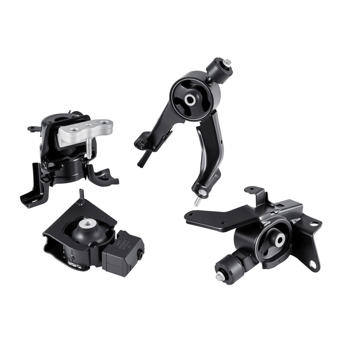 Engine and Transmission Motor Mount Kit Replacement, Set of 4, Compatible with 2009–2013 Toyota Corolla 1.8L L4, Replace OE# A62015, A62039, A62027, A62023, Secure Support