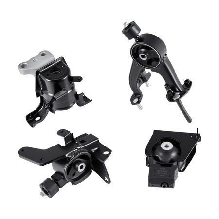 Engine and Transmission Motor Mount Kit Replacement, Set of 4, Compatible with 2009–2013 Toyota Corolla 1.8L L4, Replace OE# A62015, A62039, A62027, A62023, Secure Support