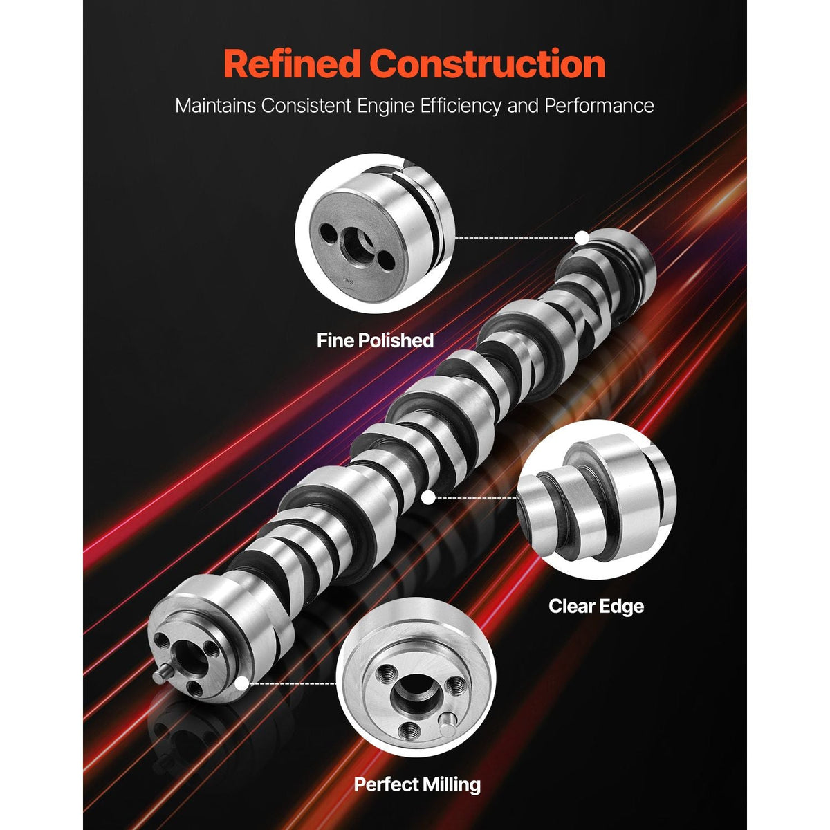 Engine Camshaft, 12625437 SP011-16 Cam Replacement, Compatible with Norris trucks from 1999-2013 GM Gen3/4, LS Truck Engine 4.8L, 5.3L, 6.0L, and 6.2L