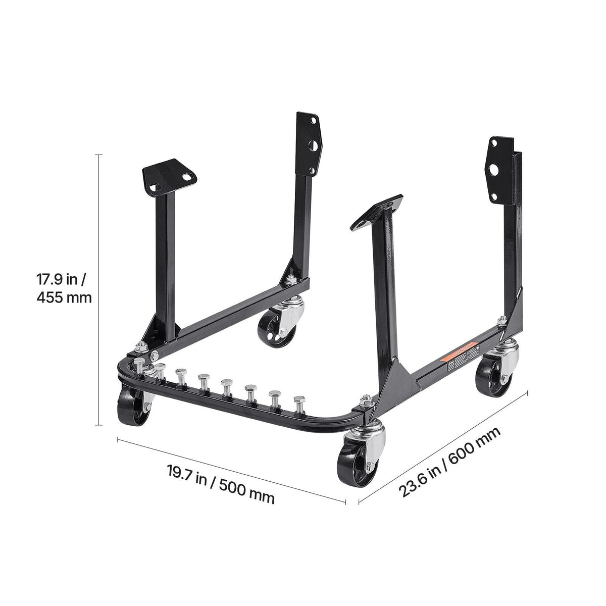 Engine Stand, 750 LBS Load Capacity Engine Motor Stand, Heavy-Duty Steel Motor Holder with 4 Swivel Casters and 4 Hook Positions, Suitable for BB-CHEVY and GEN-1 SB-CHEVY Engines