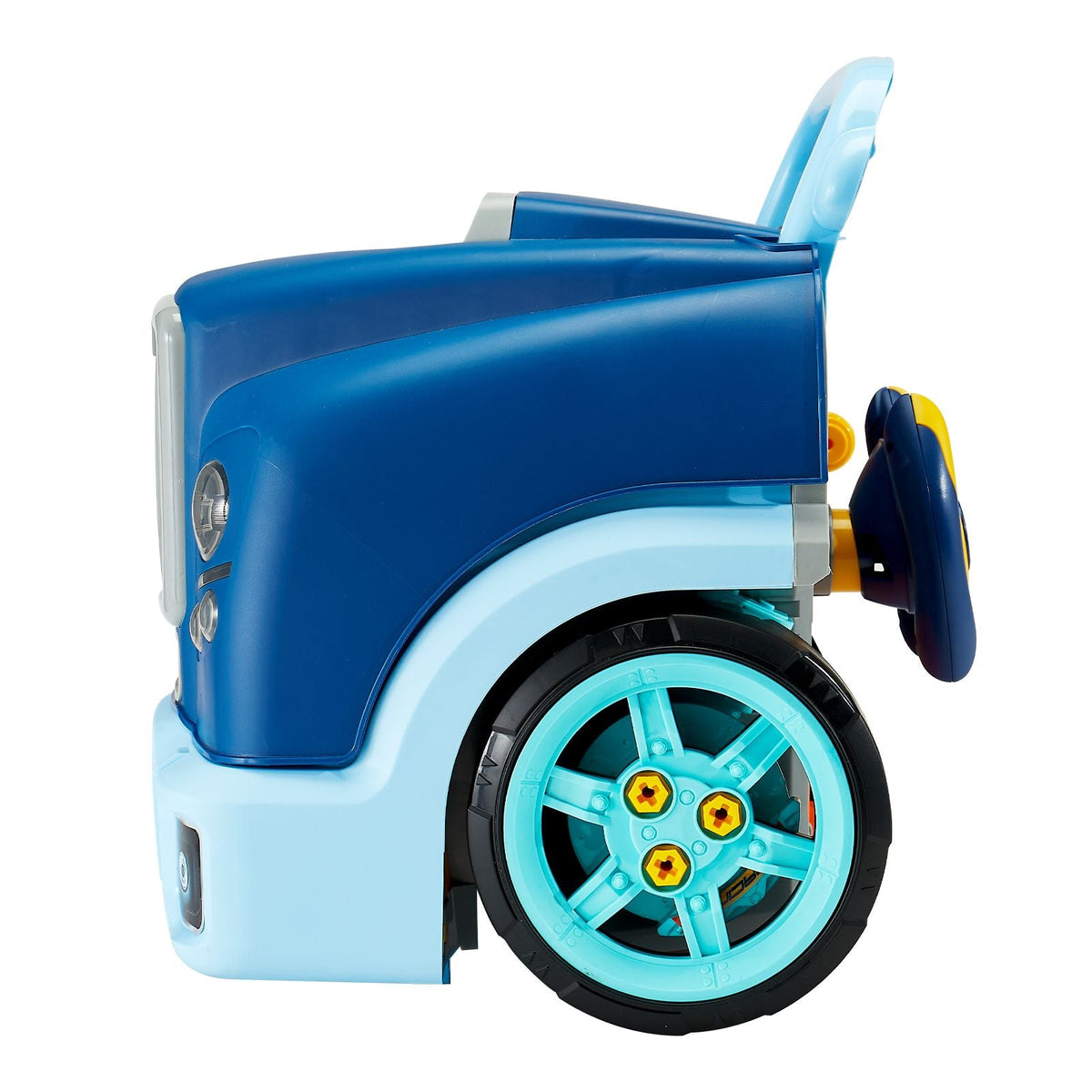 Engine Toy, 60 Pieces, Kids Mechanic Car Repair Set with Removable Parts, Lights and Sounds, Steering Wheel and Horn, Kids Mechanic Workshop Set for Toddler Ages 3 Years and Up, Blue