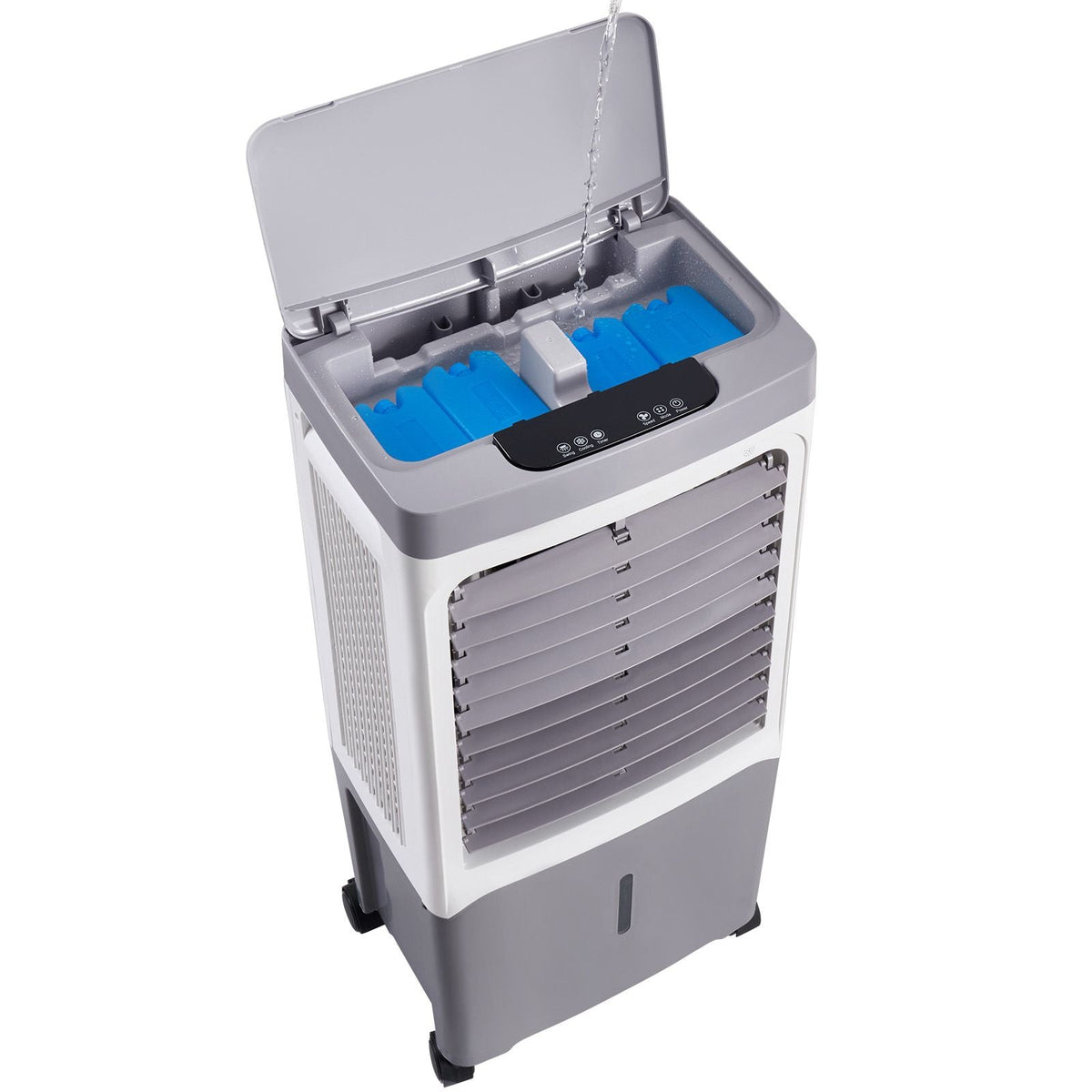 Evaporative Air Cooler, 1800 CFM with 6.8 Gallon Water Tank Swamp Cooler, Portable Cooling Fan with Remote Control, 12H Timer, 4 Ice Boxes, Quiet Operation, 3 Wind Speeds for Outdoor Indoor Use