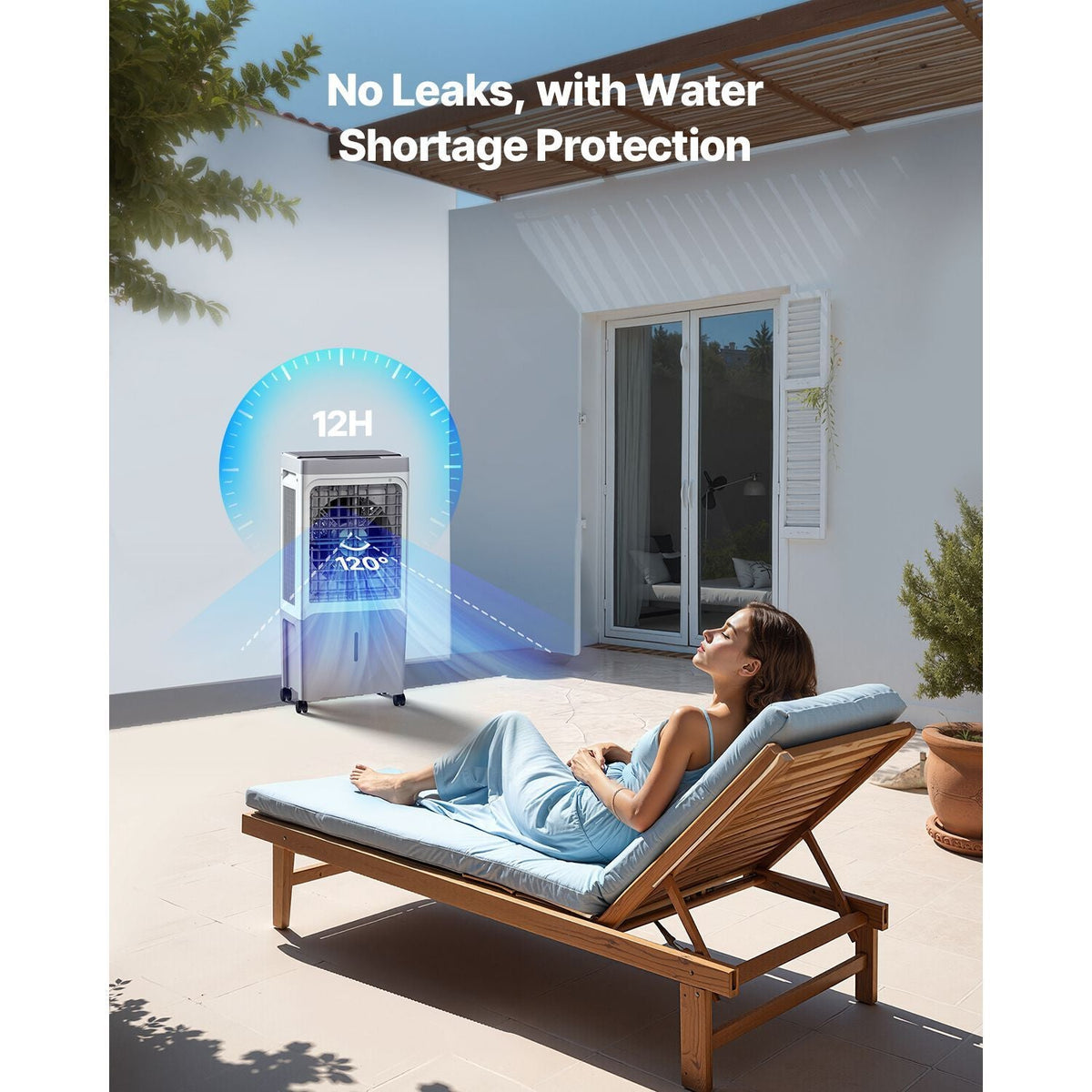 Evaporative Air Cooler, 1800 CFM with 6.8 Gallon Water Tank Swamp Cooler, Portable Cooling Fan with Remote Control, 12H Timer, 4 Ice Boxes, Quiet Operation, 3 Wind Speeds for Outdoor Indoor Use