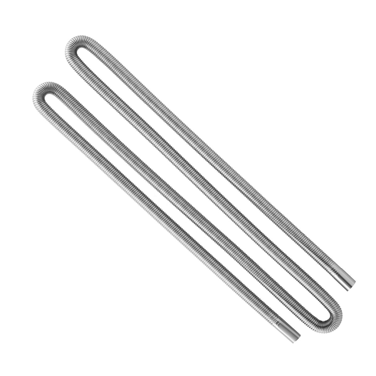 Exhaust Hose, 118.1 inch Stainless Steel Exhausts Hose, Diesel Heater Flexible Exhaust Pipe with 2 Hose Clamps, Exhausts Hoses Kit Diesel Heater Accessories for 2KW 5KW 8KW Diesels Heaters