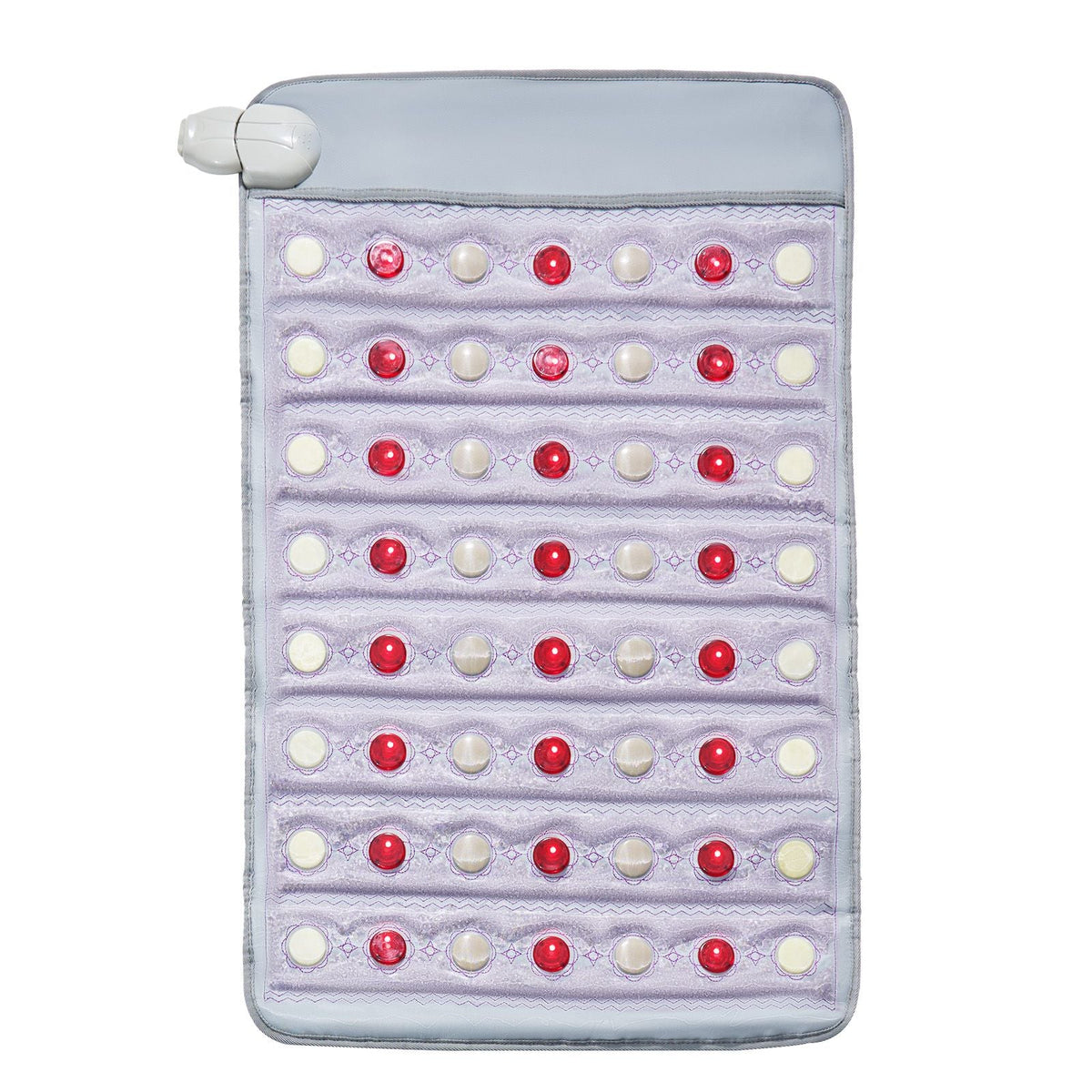 Far Infrared Heating Pad, Amethyst Heating Pad with Jade & Tourmaline Stones, 660nm Photon Light & Negative Ions, 103-159 F Hot Gemstones Mat with 0-12 Hours Timer for Pain Relief (32" x 20")