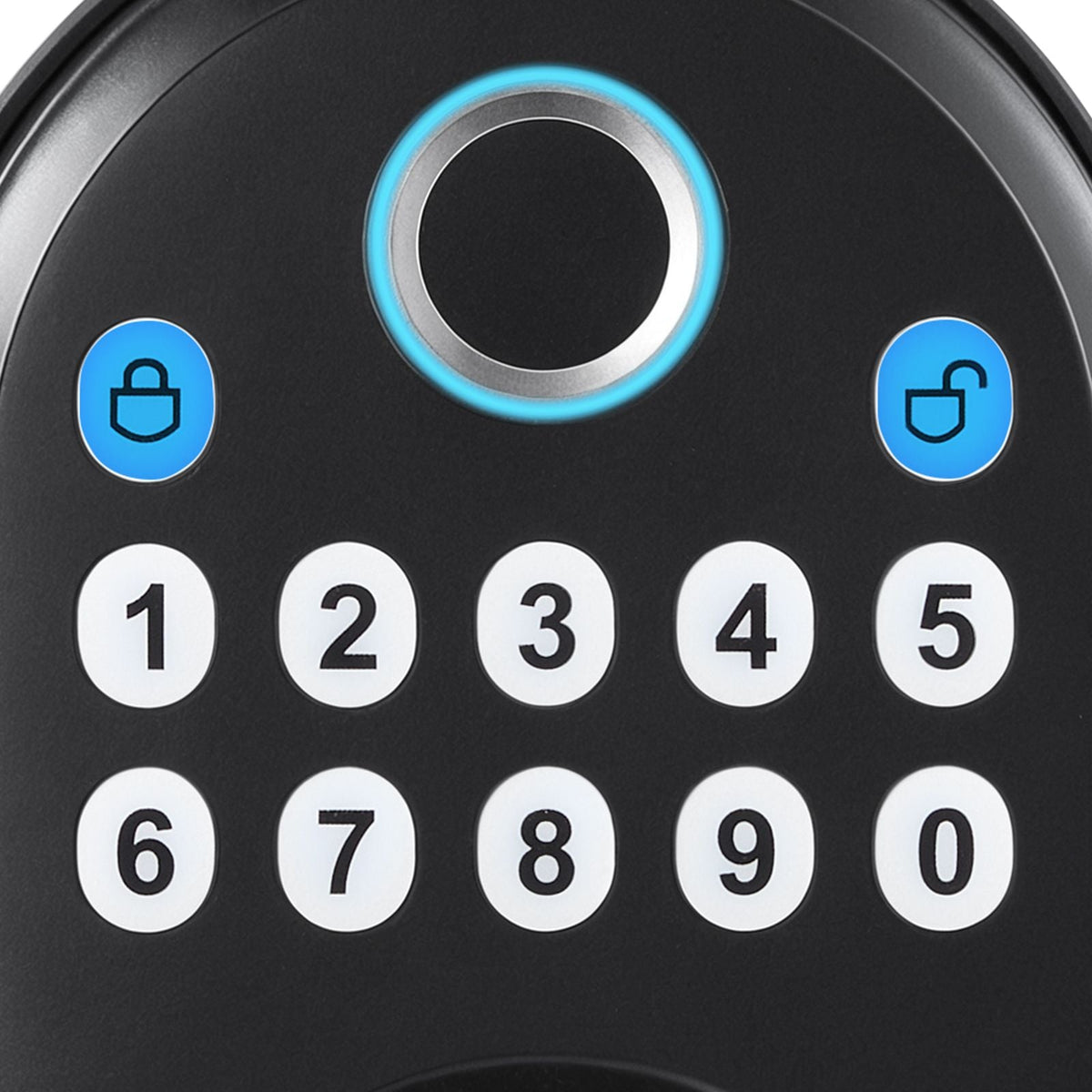 Fingerprint Door Lock, with Fingerprint/Keypad Code/Key, One-Time and Anti-Peeking Password, Silent Mode, Constant Unlock Mode, Aluminum Alloy Panel, Electronic Keypad Deadbolt for Entry Doors