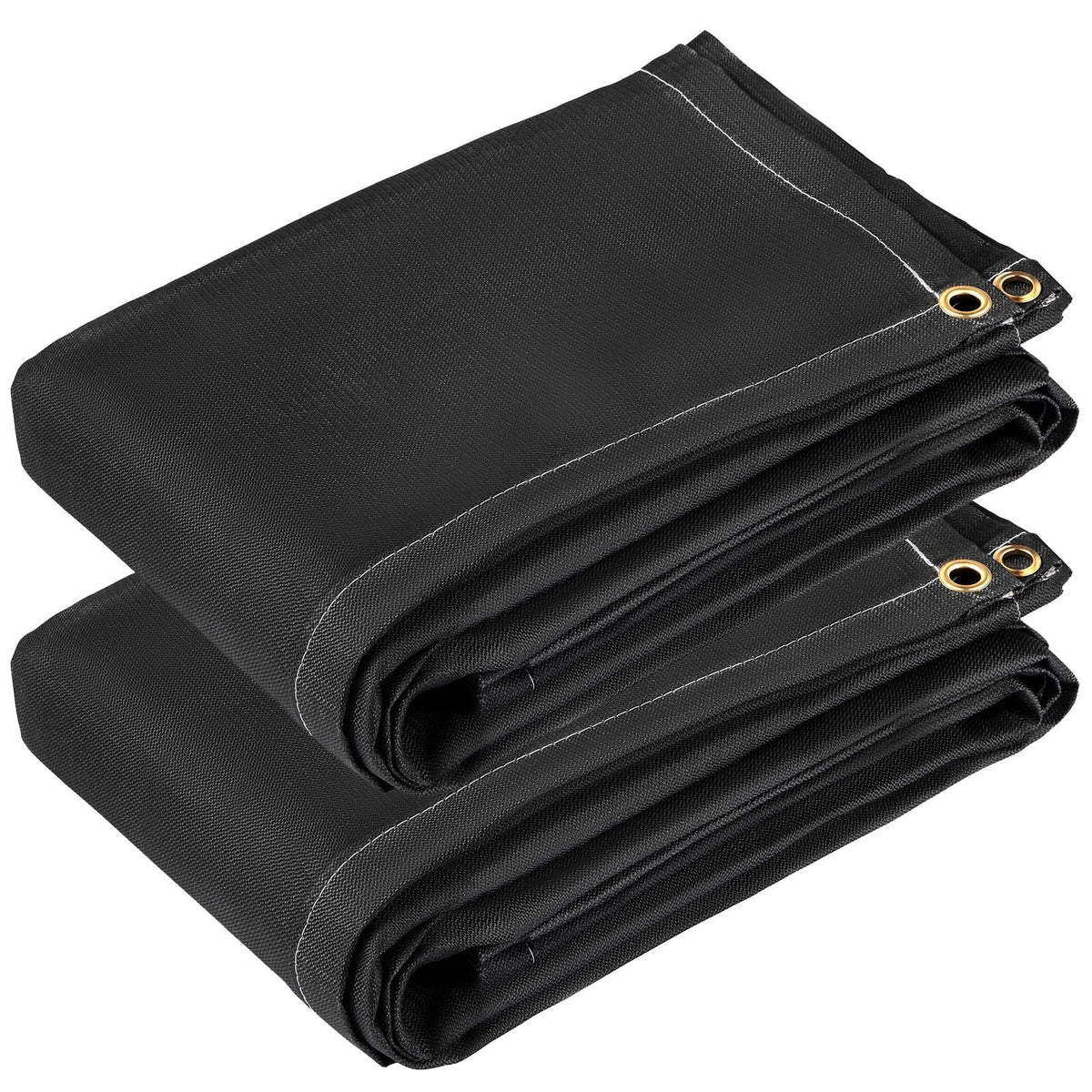 Fire Blankets, 2 Pack Welding Blankets, 8\' x 10\' Fire Suppression Blanket, 1022 Fahrenheit Flame Retardant Blanket, Fiberglass Fire Retardant Blanket with 12 Brass Gromme