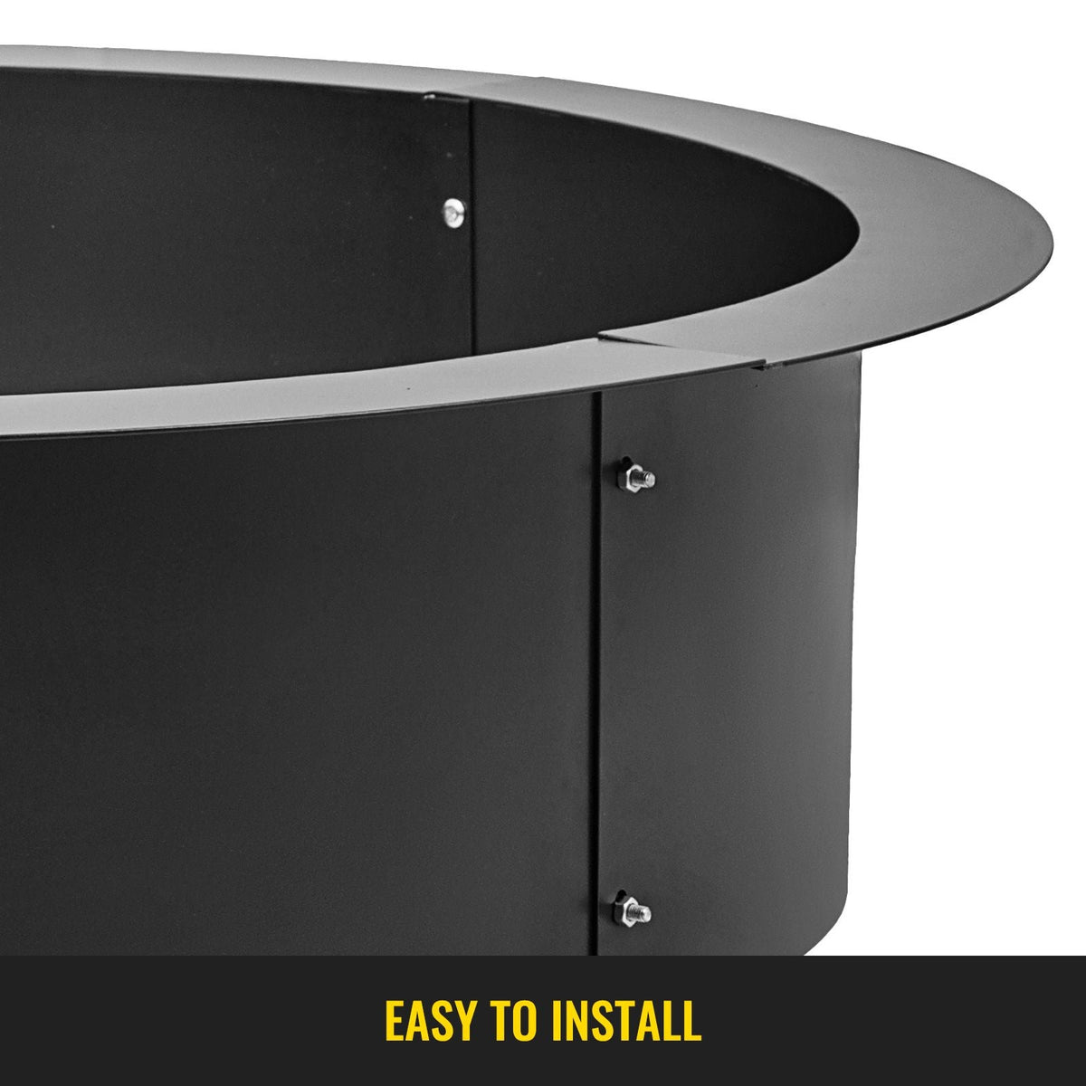 Fire Pit Ring 36-Inch Outer/30-Inch Inner Diameter, Fire Pit Insert 3.0mm Thick Heavy Duty Solid Steel, Fire Pit Liner DIY Campfire Ring Above or In-Ground for Outdoor