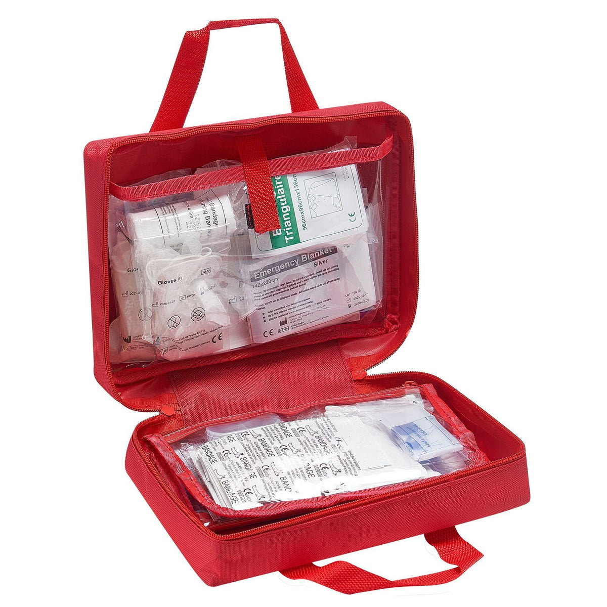 First Aid Kit, 420 Pieces, 600D Nylon Large Survival First Aid Bag, Emergency Medical Supplies, for Home, Car, Office, Travel, Camping, Truck, Hiking, Sports, Vehicle and Outdoor Emergencies