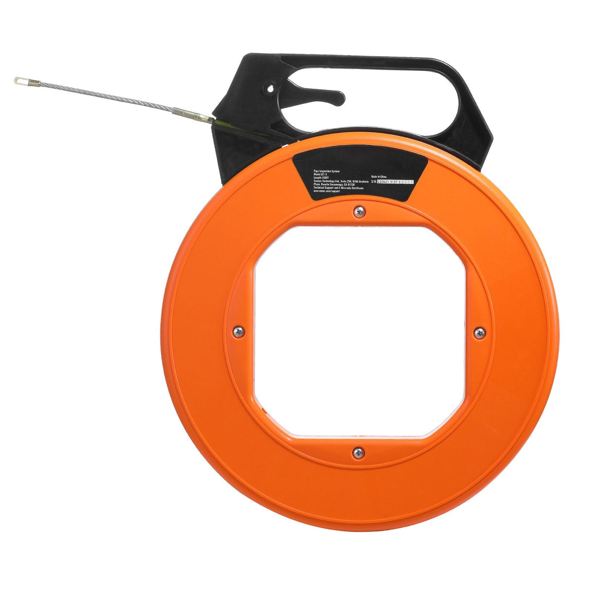 Fish Tape, 100 ft, 3/16-inch, Fiberglass Cable Guide with Enhanced Casing and Grip, User-Friendly Wire Routing Instrument, Bendable Wiring Aid for Walls and Electrical Ducts, Insulating