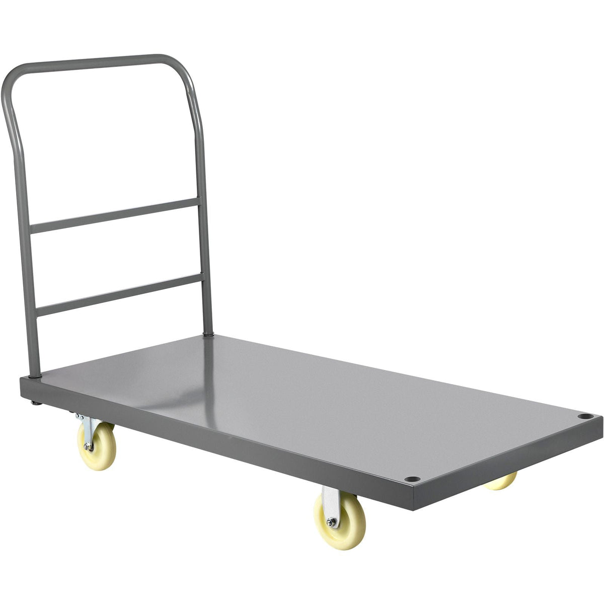 Flatbed Utility Cart, Supports up to 2000 lbs, Dimensions 47"L x 24"W x 32"H, Equipped with 5" Nylon Wheels, Sturdy Steel Construction, Ideal for Transporting Luggage