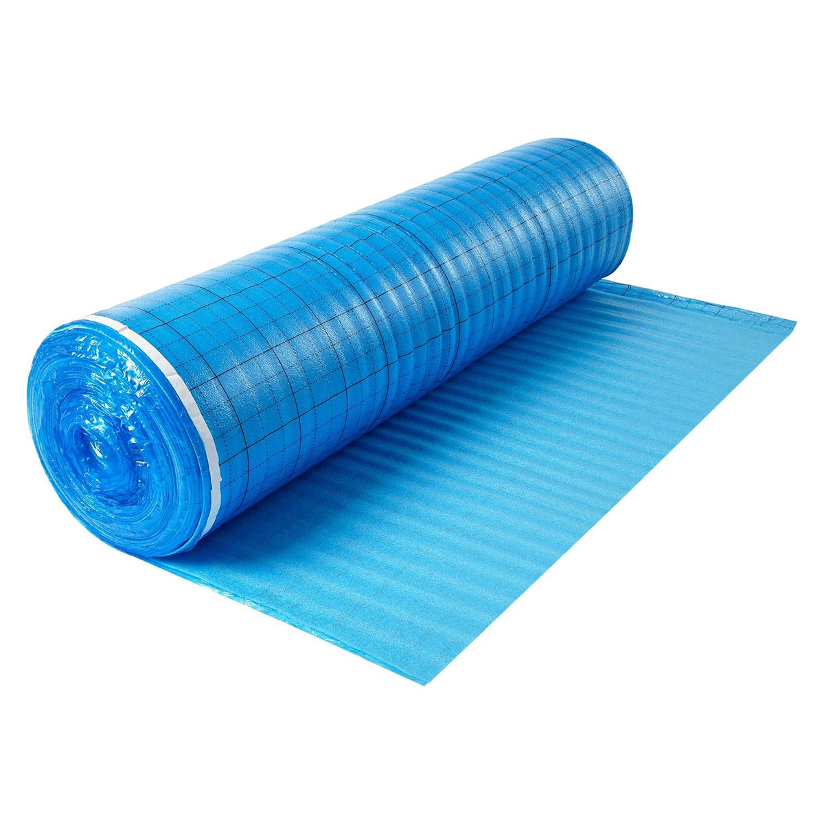 Floor Underlayment 200 sq. ft/Roll, 3-in-1 3 mm Thick Flooring Padding with Tape & Vapor Barrier, Heavy Duty EPE Foam with Blue PE, Soundproofing and Noise Reduction,for Laminate Wood Floors