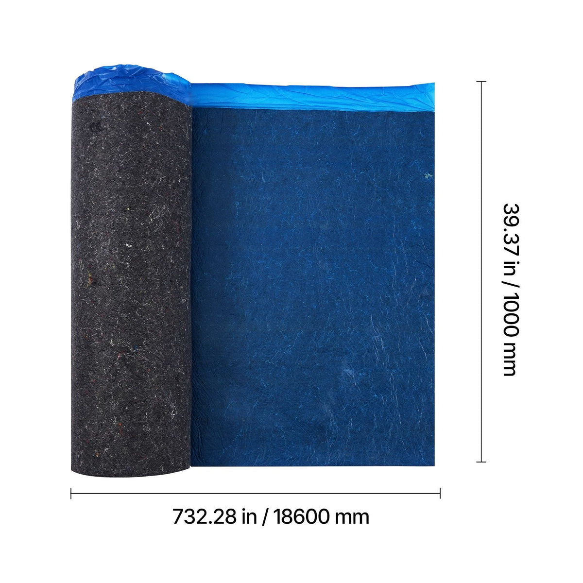 Floor Underlayment 400 sq. ft, 3mm Laminate Flooring Padding with Attached Vapor Barrier, Heavy Duty Fiber+PE Film, Soundproofing & Noise Reduction for Vinyl & Wood(2 Rolls x 200 sq. ft)