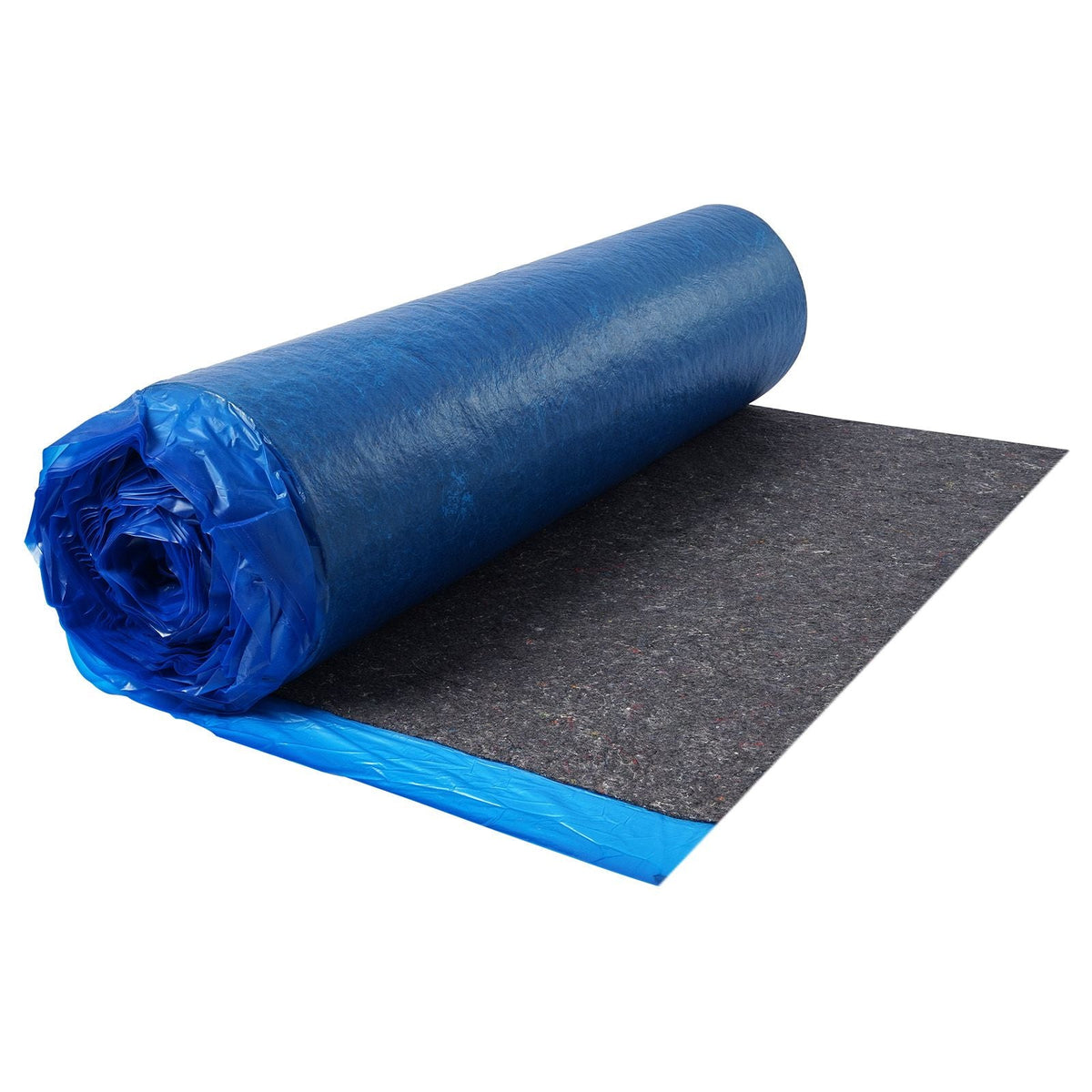 Floor Underlayment 400 sq. ft, 3mm Laminate Flooring Padding with Attached Vapor Barrier, Heavy Duty Fiber+PE Film, Soundproofing & Noise Reduction for Vinyl & Wood(2 Rolls x 200 sq. ft)
