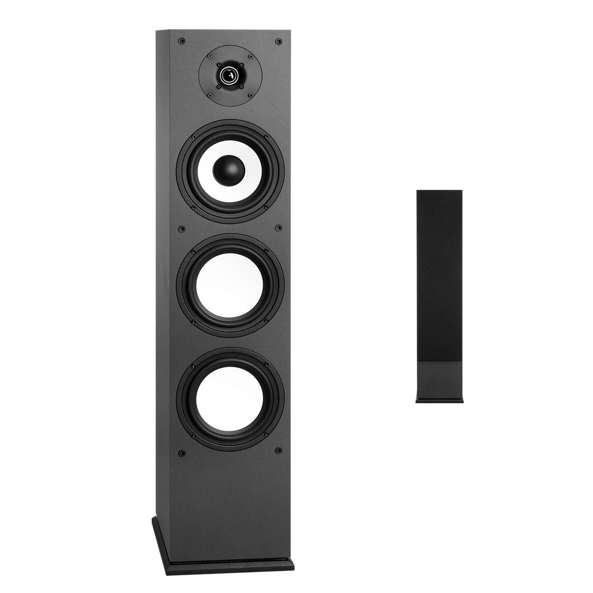 Floorstanding Speaker, 2-Way, Floor-Standing Tower Speaker with 1-Inch Tweeter, 6.5-Inch Woofer, 200W Peak Power, 70Hz–20kHz Frequency Response, Durable MDF Enclosure, for Home Audio, Single
