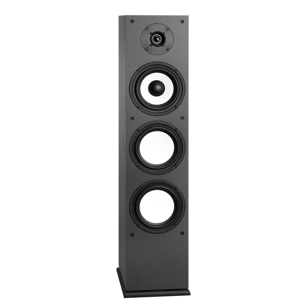 Floorstanding Speaker, 2-Way, Floor-Standing Tower Speaker with 1-Inch Tweeter, 6.5-Inch Woofer, 200W Peak Power, 70Hz–20kHz Frequency Response, Durable MDF Enclosure, for Home Audio, Single