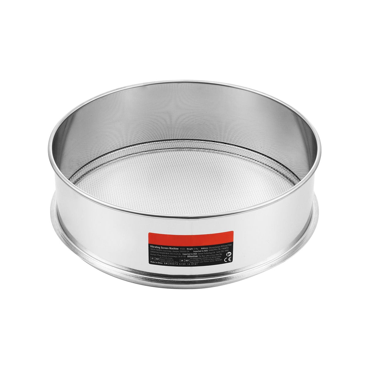 Flour Sieve Fine Mesh, 10 Mesh Flour Sifter, 304 Stainless Steel Fine Mesh Sifter Food-grade, Dia. 12.6" Fine Mesh Strainers for Baking, 5 Sizes Mesh hole for Mungbean, Rice, Flour, Pearl Powder