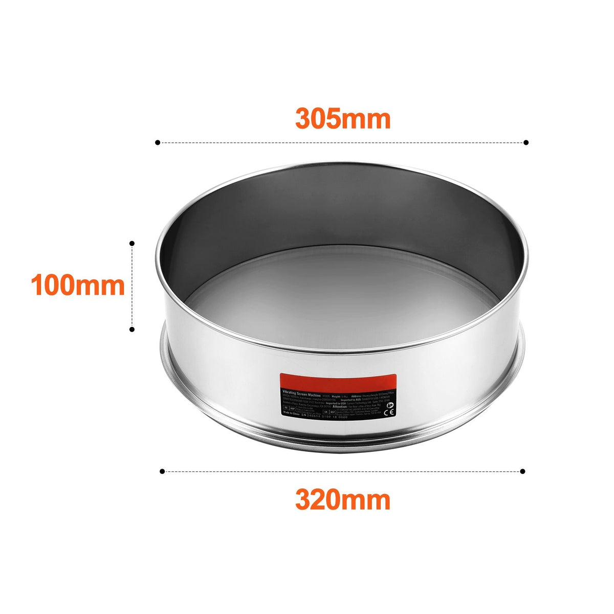 Flour Sieve Fine Mesh, 40 Mesh Flour Sifter, 304 Stainless Steel Fine Mesh Sifter Food-grade, Dia. 12.6" Fine Mesh Strainers for Baking, 5 Sizes Mesh hole for Mungbean, Rice, Flour, Pearl Powder