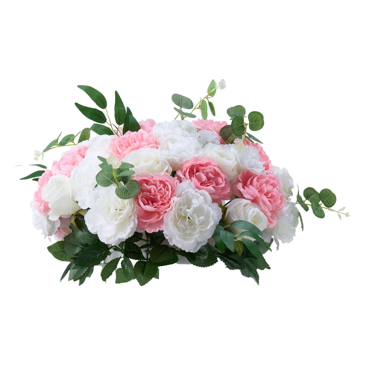 Flower Ball Arrangement Bouquet 10 PCS, 17.7-Inch Diameter Artificial Flower Balls Wedding Table Centerpieces, Rose Arrangements for Wedding Centerpiece Home Decorations, Pink and White Roses