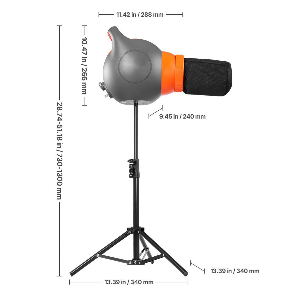 Foam Machine, 115 W Party Foam Cannon, Portable Foam Maker with a Tripod Stand, Powerful Foam Party Machine, for Backyard, Pool, Outdoor Events, Birthdays, Celebrations and Party, Grey & Orange