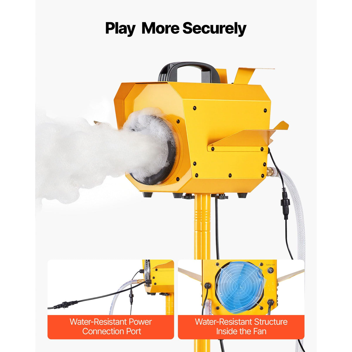 Foam Machine, Adjustable Angle Control Foam Cannon Party Machine, Bubble Cannon with 21QT Water Tank, Stable Vertical Design, Dense Foams Maker for Gatherings, Celebrations & Party